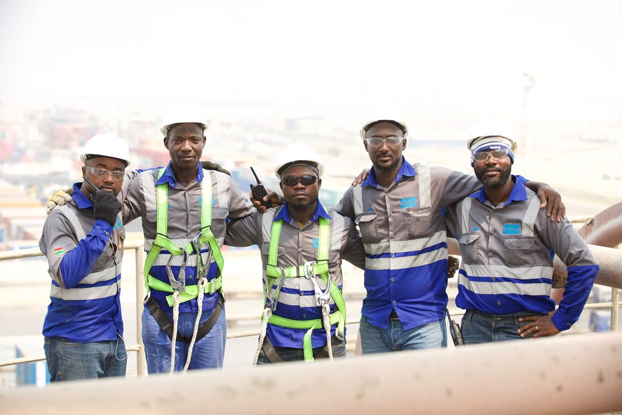 Rickmil field team on site in full safety harness and PPE